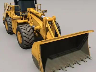 Loader bulldozer Low-poly 3D model purchase