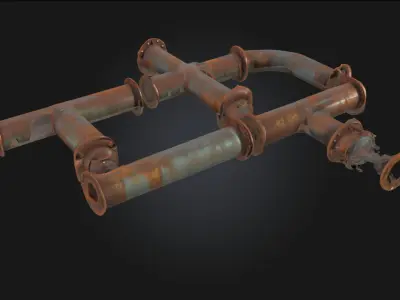 Industrial Conduit System Modular Electrical 3D model