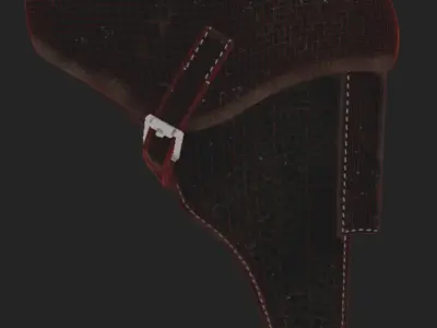 WW2 German P08 Holster Low-poly 3D model