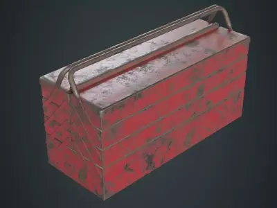 Toolbox 1B Low-poly 3D model