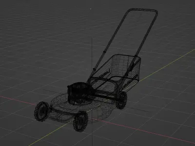 Push Lawn Mower Free 3D model