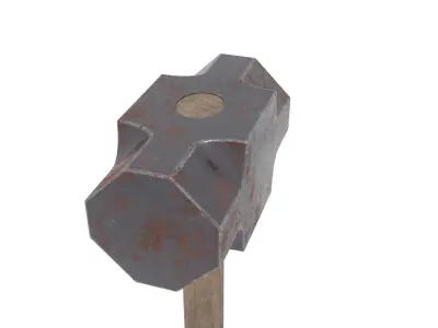 Sledge hammer Free low-poly 3D model