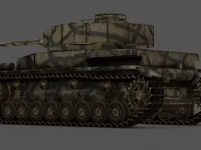  Panzer IV Tank Toshueyi Version Low-poly 3D model