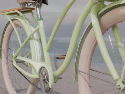 Womens Beach Cruiser - Pastachio Green 3D model