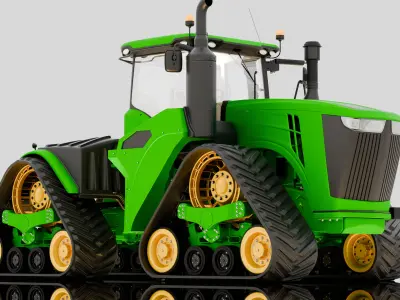 John Deere 9RX Tractor  Ultra High Detail Premium Low-poly 3D model