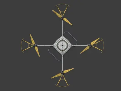 Drone Low-poly 3D model from CGTrader