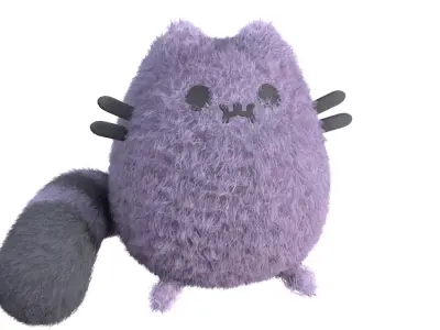 Toy cat Low-poly 3D model