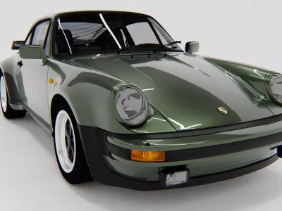 Porsche 911 Turbo  930  1970 Low-poly 3D model