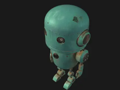 Rusty Robot 11 Low-poly 3D model