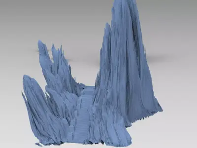 Mountain rocks path 1 3D model