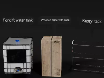 Warehouse Props Pack Low-poly 3D model purchase