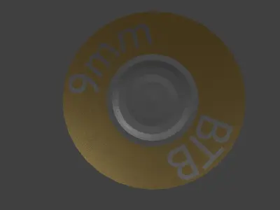 9mm bullet Low-poly 3D model purchase