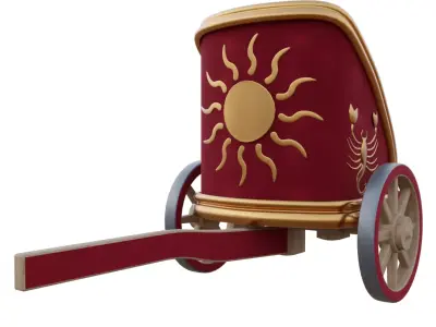 Fancy Chariot Low-poly 3D model