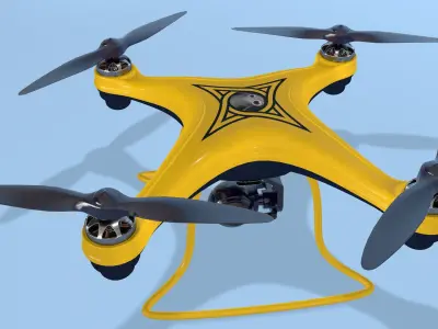 Drone 3d model with propellers 3D model