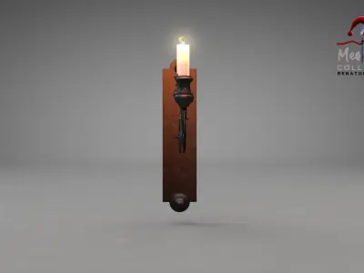 Medieval Wall Ilighting Hor 3D model