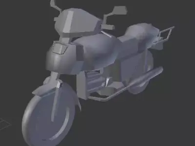 Bike Lowpoly motorcycle Low-poly 3D model