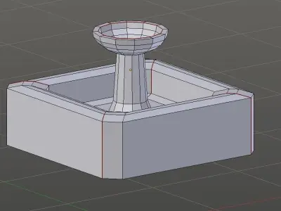 Low poly ancient sink Low-poly 3D model