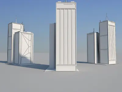 Industrial Building 01 Low-poly 3D model