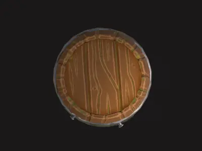 Gunpowder Barrel Low-poly 3D model