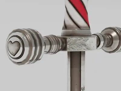 OB 00 11 vampire hunter stiletto Low-poly 3D model