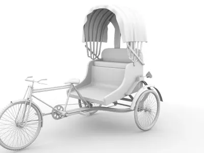 Cycle Rickshaw 3D model