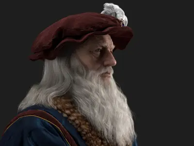 Leonardo Da Vinci Bust 3D model purchase