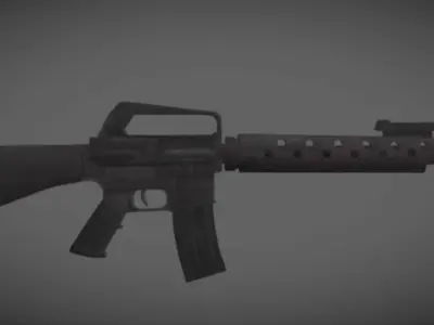 Colt M16A1 with m203 granade launcher I M16 Low-poly 3D model