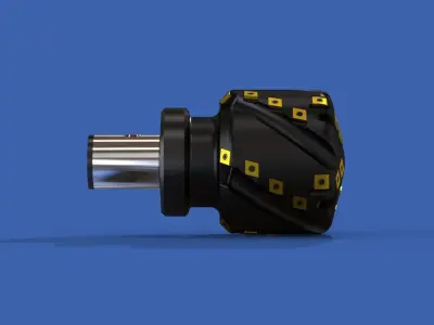 Milling tool head Free 3D model
