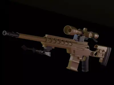 Ballista bo2 sniper  Low-poly 3D model