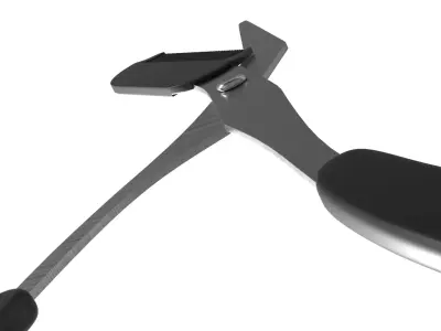 Eyebrow Trimming Scissors PBR Low-poly 3D model