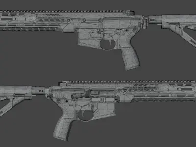SIG SAUER MCX CSAW Low-poly 3D model