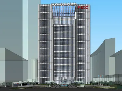 Sketchup Commercial Office Complex 212 3D model