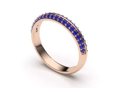 solitaire with ring sizes  8 part S30 3D print model