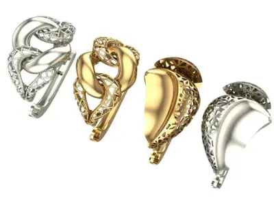 Two earrings part 4 3D print model