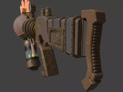 Etherion Blaster Low-poly 3D model