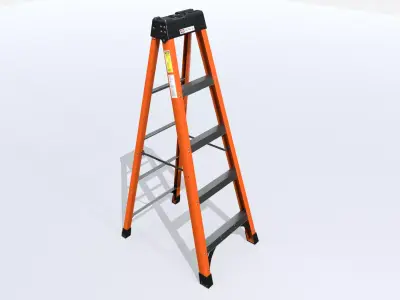 Fiberglass Ladder Low-poly 3D model