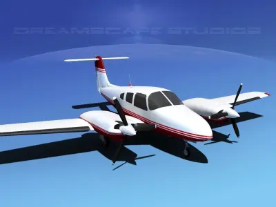 Piper PA-44-180T Turbo Seminole V07 3D model