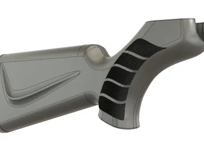Rifle stock CAD 3D model