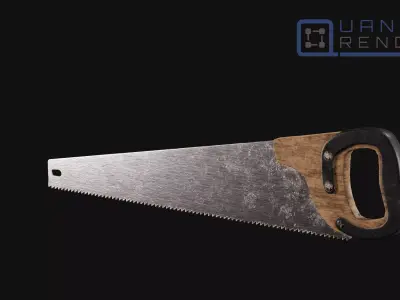 HandSaw 001 Low-poly 3D model