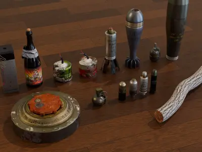 Soviet-Nato Drone Dropped Munitions Low-poly 3D model