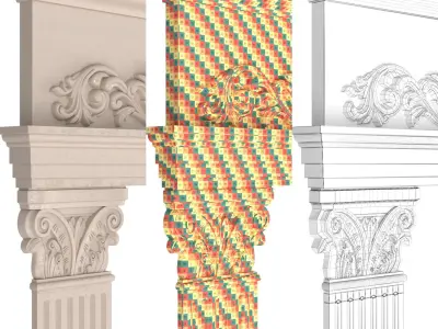 Classic facade element  3D model
