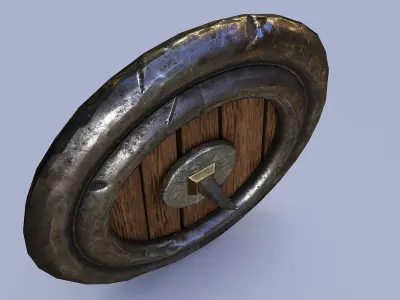 Dwarf shield Low-poly 3D model purchase