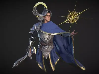 Char Crea Final - Knight of Lux Aeterna Low-poly 3D model