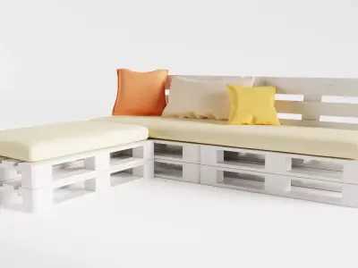 Pallet Sofa 3D model