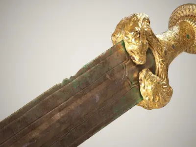 Mycenean Sword Low-poly 3D model
