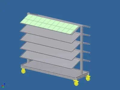 Kanban cart 3D model