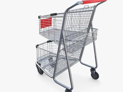 Shopping cart v3 3D model