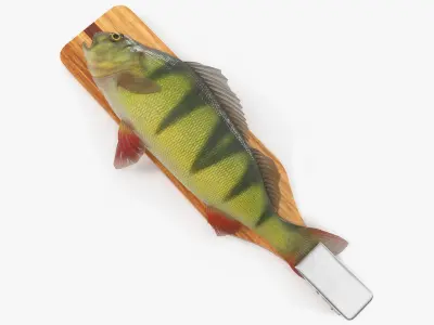  Fish Scaling Board with Yellow Perch 