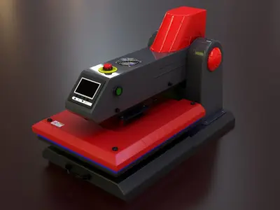 Automatic Flat Bed Heat Press Machine - Model E20S Heat Press Low-poly 3D model