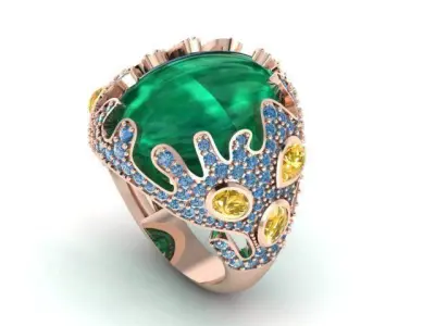 antique ring 3D print model get